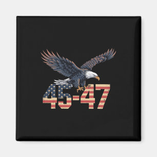 Aimant Trump 2024 Président 45 Et 47 États-Unis Drapeau T