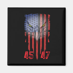 Aimant Trump 2024 Président 45 Et 47 États-Unis Drapeau T