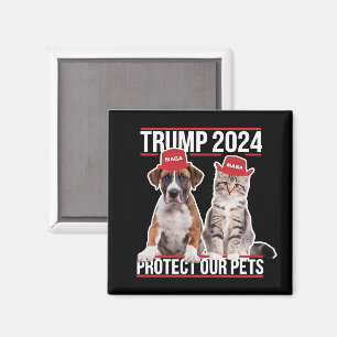 Aimant Trump 2024 Protégeons Nos Animaux de Compagnie Cha