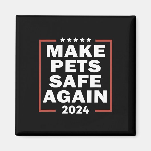 Aimant Trump 2024 Rendre les animaux en sécurité Élection (Devant)