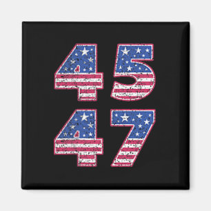 Aimant Trump 2024 Vintage 45 47 Amérique Drapeau Tee For 