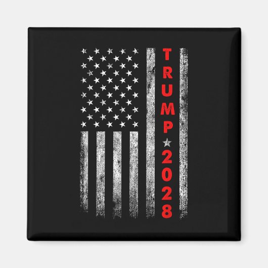 Aimant Trump 2028 Vote Donald Trump America Drapeau améri (Devant)