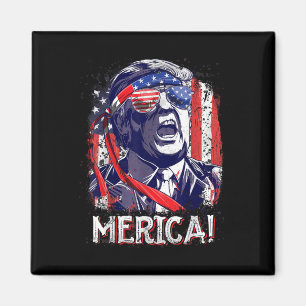Aimant Trump 4 juillet Merica Hommes Femmes États-Unis Fl
