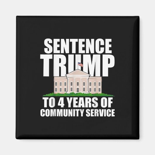 Aimant Trump À 4 Ans De Service Communautaire 2 (Devant)