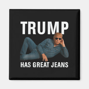 Aimant Trump A De Grands Jeans Drôle Graphique Teinté Ret