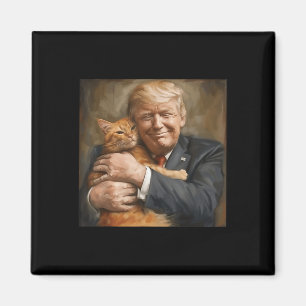 Aimant Trump Accroche Un Chat Orange 2024