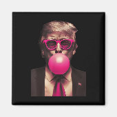 Aimant Trump Bubble Gum drôle (Devant)