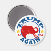 Aimant TRUMP DE NOUVEAU Élément Rouge 2020 Élection (Recto/Verso)