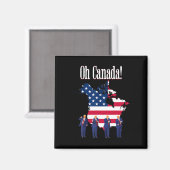 Aimant Trump Dit Oh Canada Map America (Recto/Verso)