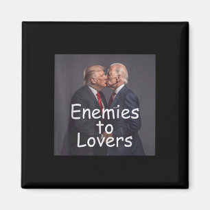 Aimant Trump Drôle Et Biden S'Embrasser, Ennemis Aux Aima