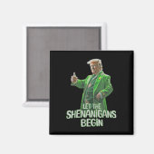 Aimant Trump Drôle Que Les Shenanigans Commencent À St pa (Recto/Verso)