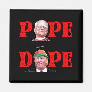 Aimant Trump en tant qu'Eglise du Vatican Pape Trump drôl