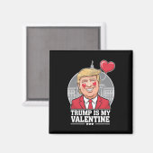 Aimant Trump est mon Valentin Rétro Saint-Valentin (Recto/Verso)
