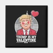 Aimant Trump est mon Valentin Rétro Saint-Valentin (Devant)