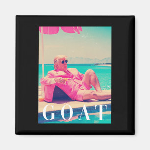 Aimant Trump Goat été 2024 Retro Funny Rose Donald Tru