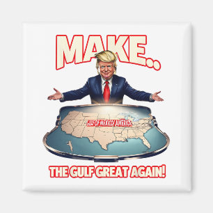 Aimant Trump Golfe Des États-Unis Golfe Drôle Du Mexique