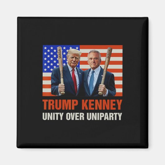 Aimant Trump Kennedy Unity over Uniparty 2024 Funny Elect (Devant)