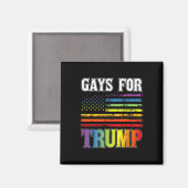 Aimant Trump Lgbt Pride Gay Rainbow Flag Vote Republic (Recto/Verso)