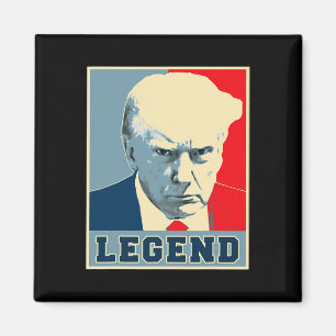 Aimant Trump Mug Shot 2024 Légende du président Jamais su