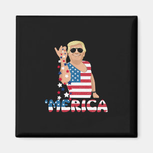 Aimant Trump patriotique 4 juillet Amérique Liberté Indép