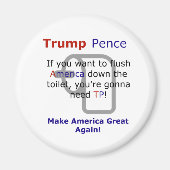 Aimant Trump Pence Funny Mème Election 2016 (Devant)