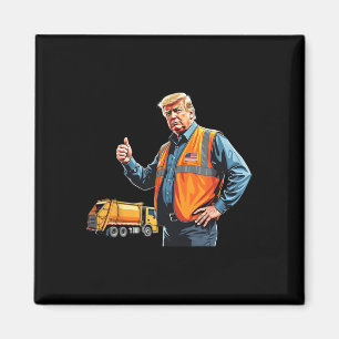 Aimant Trump Pouce en l'air Travailleur Camion à Ordures