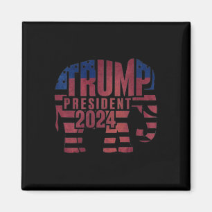 Aimant Trump Président 2024 Éléphant Républicain