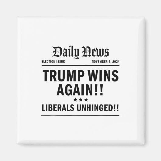 Aimant Trump remporte la victoire à la une Trump 2024 Lan (Devant)