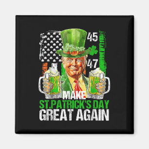 Aimant Trump Shamrock américain fait Jour de la Saint Pat