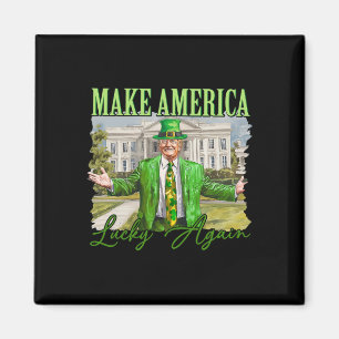 Aimant Trump Shamrock Faire à nouveau l'Amérique chanceus