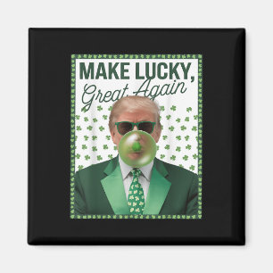 Aimant Trump souffler la bulle gomme Saint-Patricks Jour