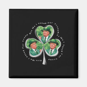Aimant Trump St Patrick's Day 2025 Drôle Embrassez-Moi J'