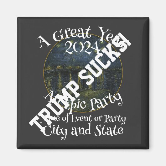 Aimant Trump Tea Garden Surprise Party Block 2024 (Devant)