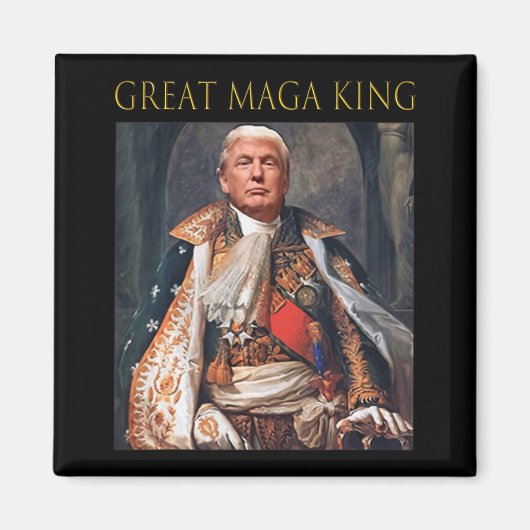 Aimant Trump Ultra Maga King s'amuse à merveille (Devant)