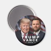 Aimant Trump Vance 2024 Président républicain VP (Recto/Verso)