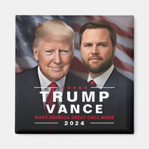 Aimant Trump Vance 2024 Président VP Campaign