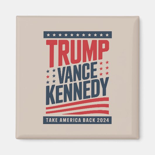 Aimant Trump Vance Kennedy Reprendre l'Amérique 2024 (Devant)