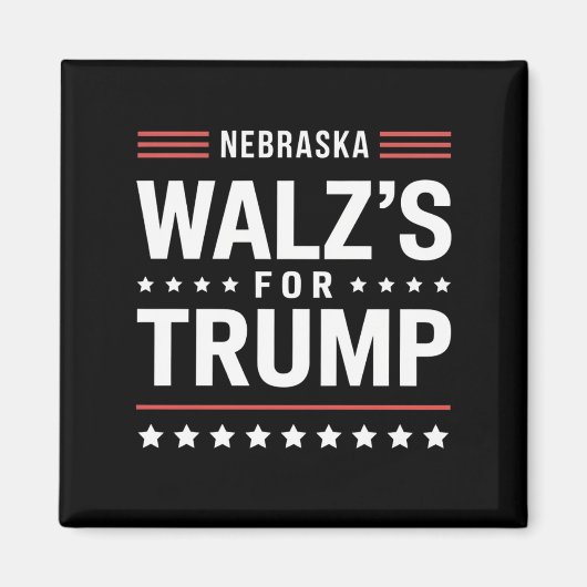 Aimant Trump Vance Walz pour Trump Nebraska (Devant)