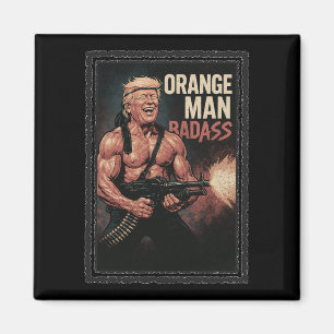 Aimant Trump Vintage 80s Action Hero - Funny Novelty Shir