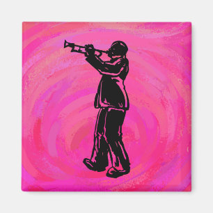 Aimant Trumpet Boogie Nuits New York Hot rose