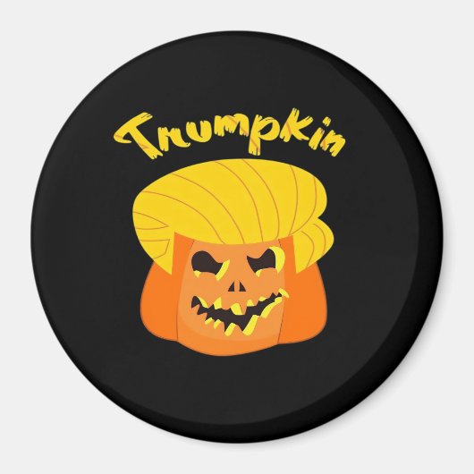 Aimant Trumpkin Citrouille Halloween Design - Retro Sloga (Devant)