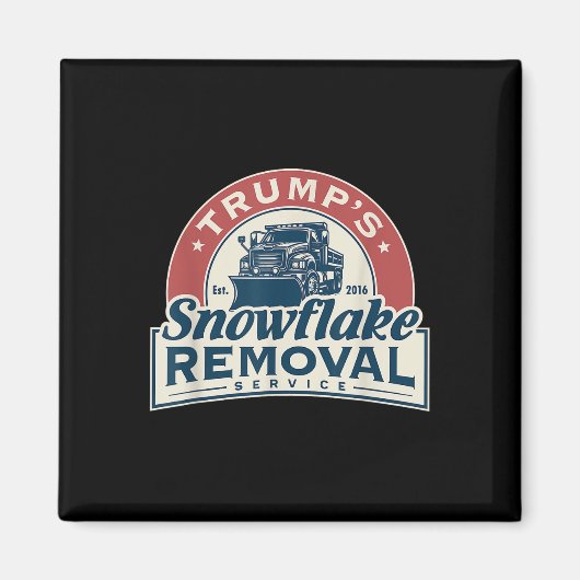 Aimant Trumps Snowflake Service de suppression Funny Trum (Devant)