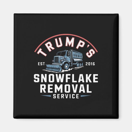 Aimant Trumps Snowflake Service de suppression Funny Trum (Devant)