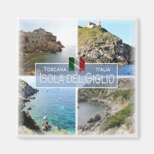 Aimant TSC019 ÎLE GIGLIO, Mosaïque, Toscane, Réfrigérateu