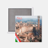 Aimant TSC055 SIENA - Piazza Del Campo - Toscane - Frigo (Recto/Verso)