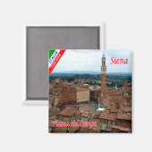 Aimant TSC056 SIENA, Piazza del Campo, Toscane, Frigo (Recto/Verso)
