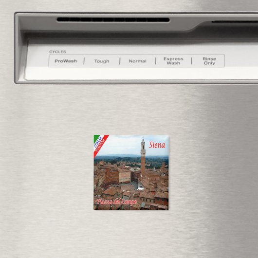 Aimant TSC056 SIENA, Piazza del Campo, Toscane, Frigo (In Situ (Lave-vaisselle))