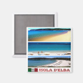 Aimant TSC064 ELBA ISLAND, Mosaïque, Toscane, Réfrigérate (Recto/Verso)