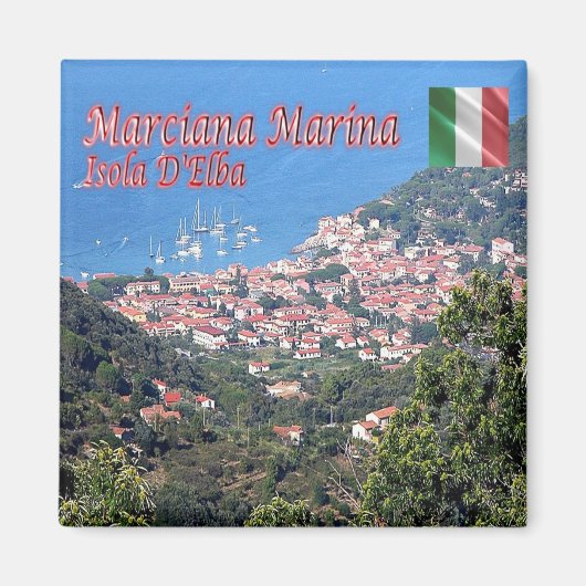 Aimant TSC081 MARCIANA MARINA, île ELBA, réfrigérateur (Devant)