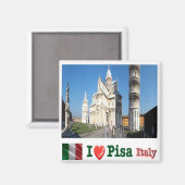 Aimant TSC098 PISA I Love, Piazza Duomo, Toscane, Frigo (Recto/Verso)